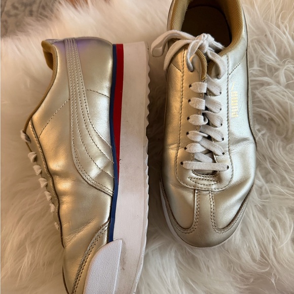 PUMA Women’s Roma Amor 'Mix Metal - Team Gold' Sneakers - Picture 3 of 5